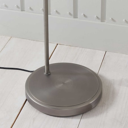 Pokojowa lampa podłogowa Hansen 91741 Endon srebrna przezroczysta