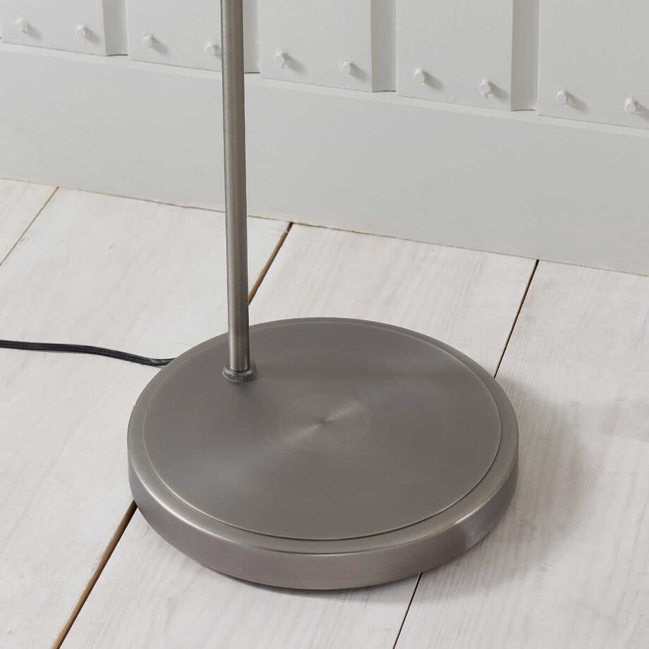 Pokojowa lampa podłogowa Hansen 91741 Endon srebrna przezroczysta