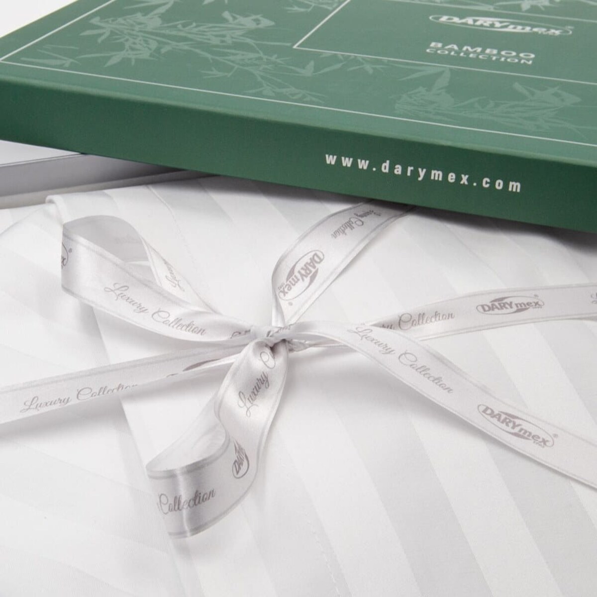 Pościel bambusowa satyna bawełniana 220x200 Bamboo paski, beżowa