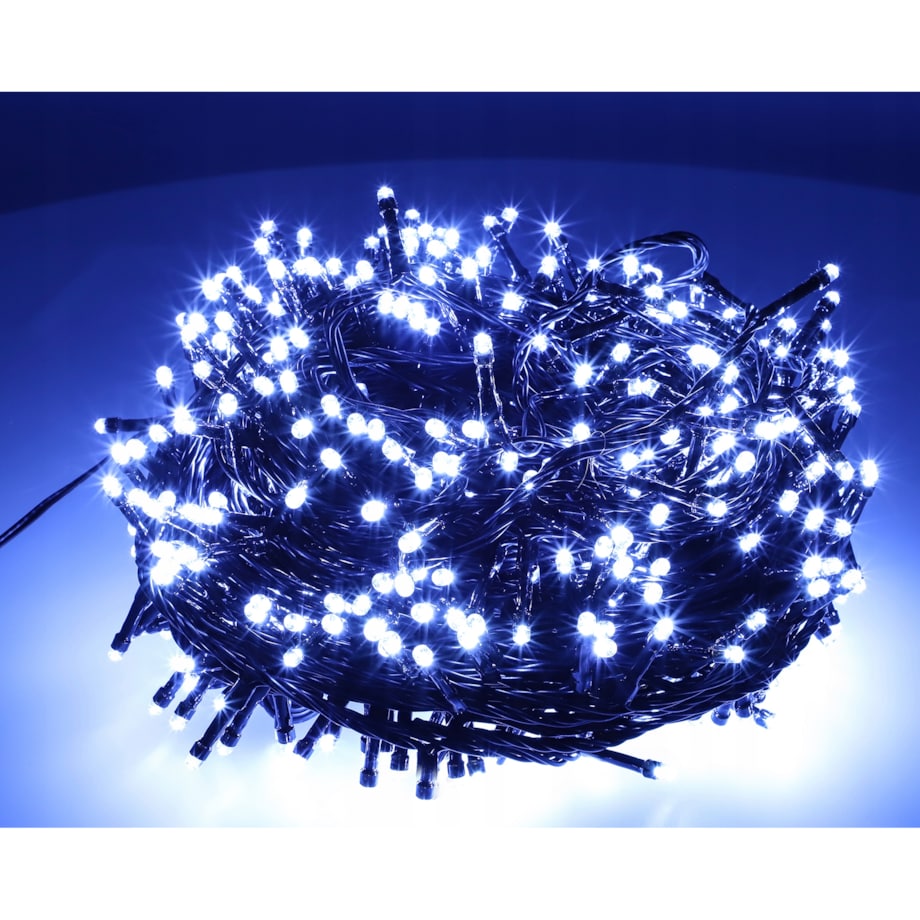 Lampki choinkowe zewnętrzne wewnętrzne 500 Led Zimny Biały Girlanda