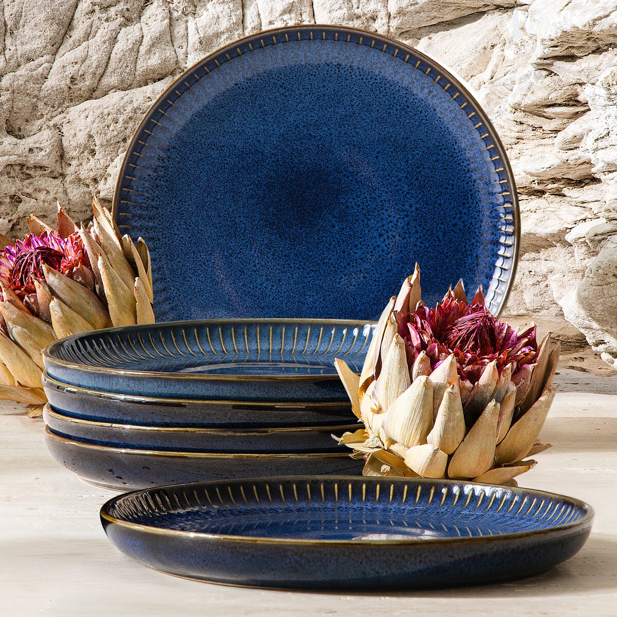 Konsimo AD STRIPES Talerz deserowy 6 szt.