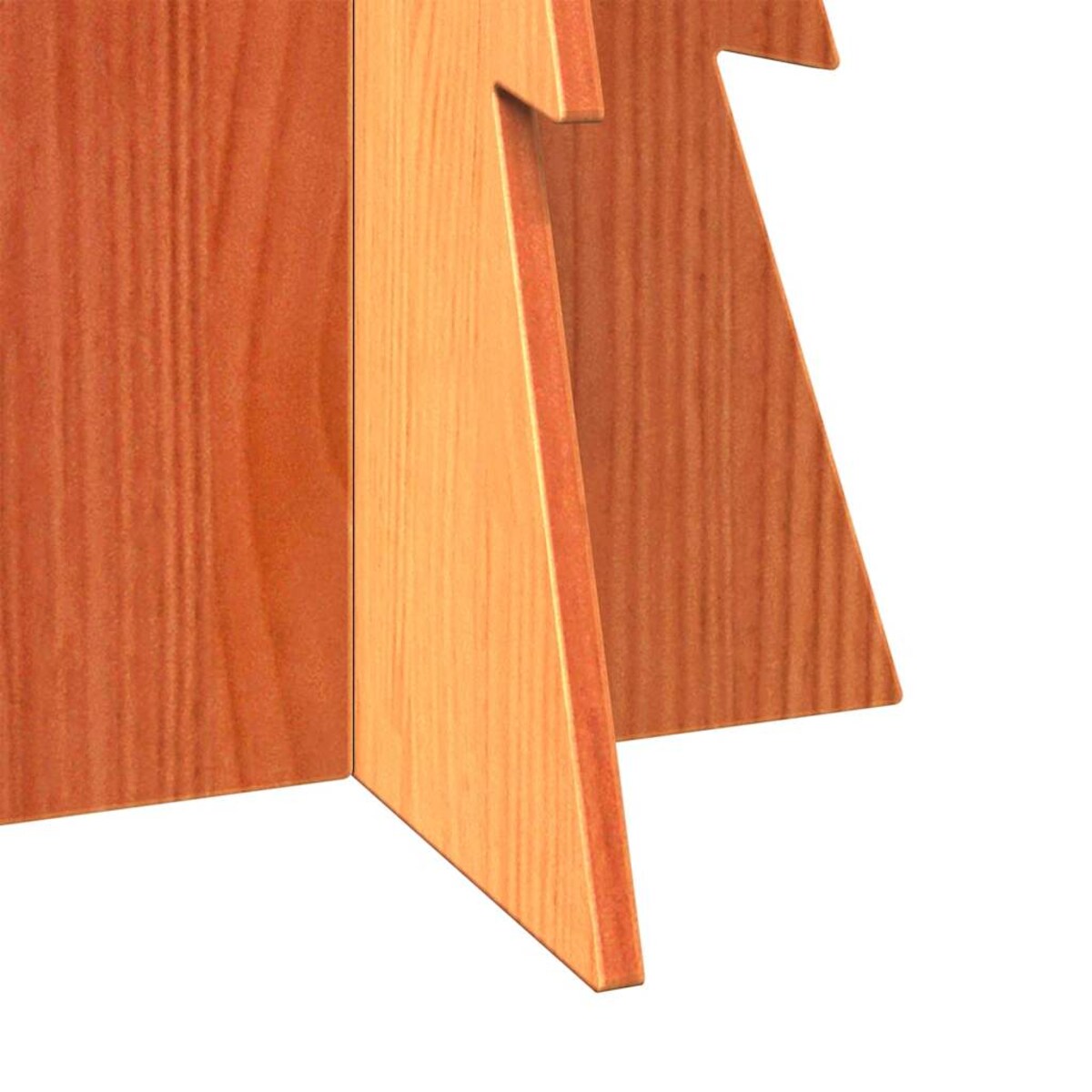 vidaXL Drewniana choinka do udekorowania, woskowy brąz, 112 cm, sosna