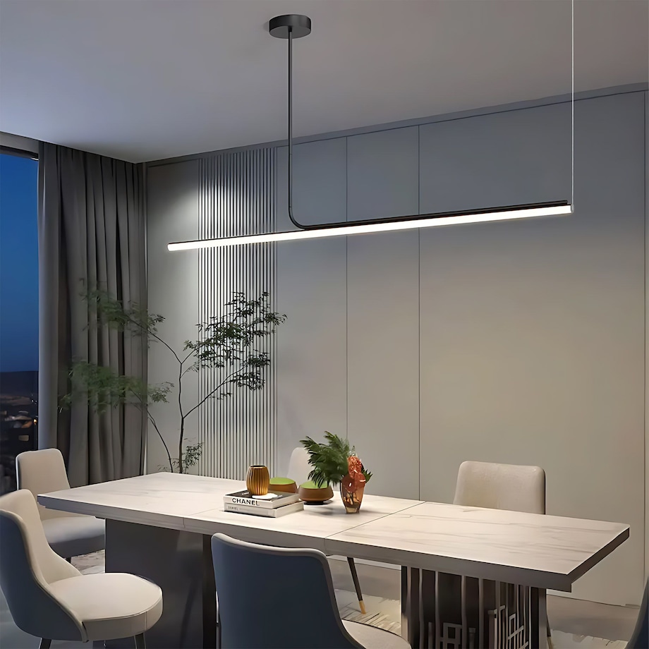 Lampa Sufitowa Wisząca Led App1660-Cp 140Cm Czarny, Metal
