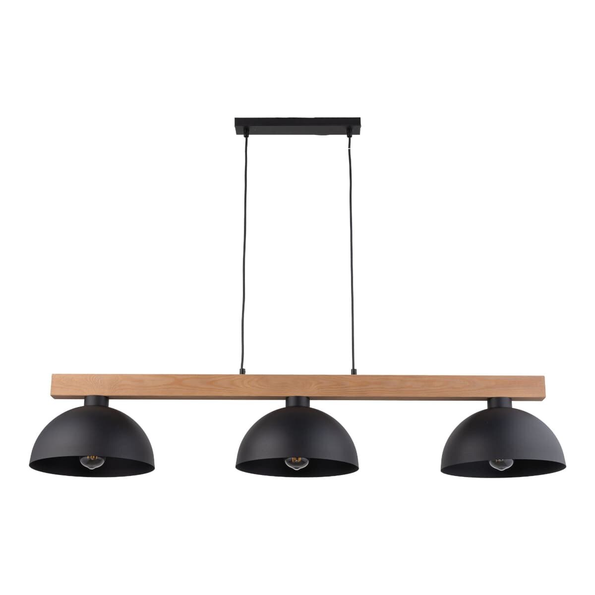 Potrójna lampa wisząca Oslo 4710 TK Lighting drewniana czarna