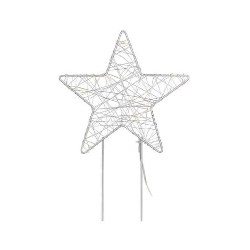 Stojąca gwiazda świąteczna LED 0,3W świetlna dekoracja srebrna