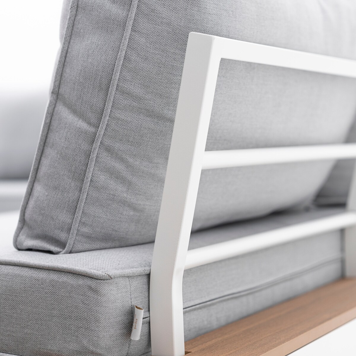 Meble ogrodowe narożnik nowoczesny aluminium MALE biały