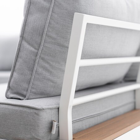 Meble ogrodowe narożnik nowoczesny aluminium MALE biały