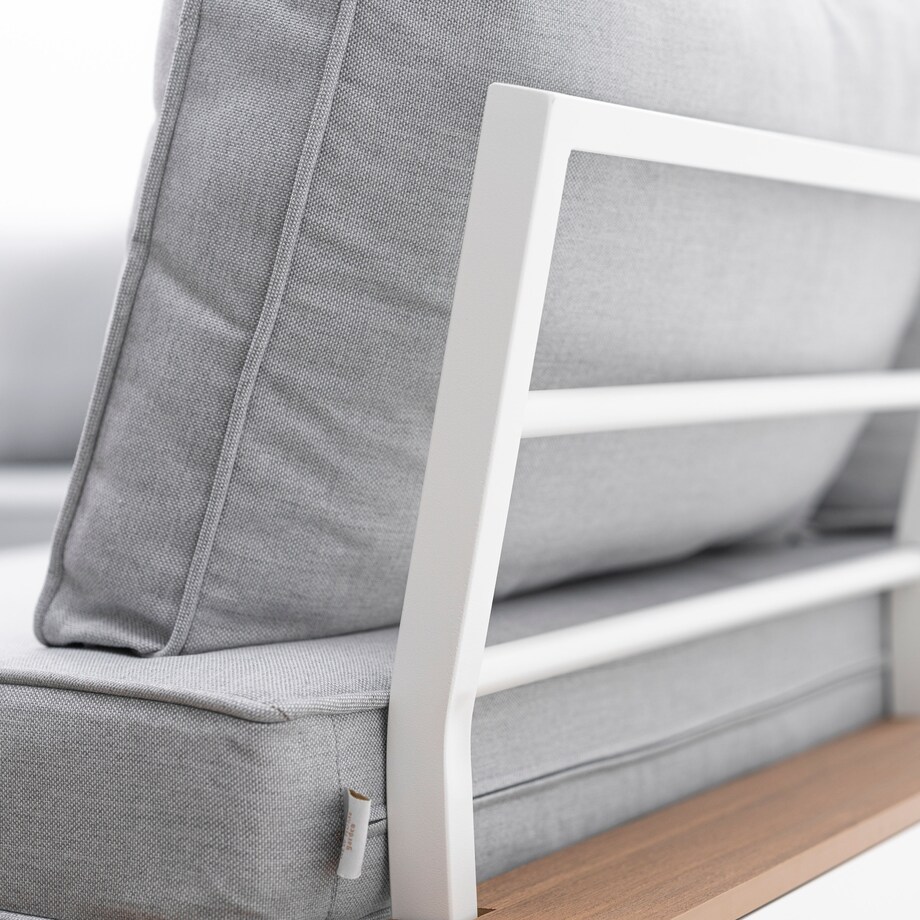 Meble ogrodowe narożnik nowoczesny aluminium MALE biały