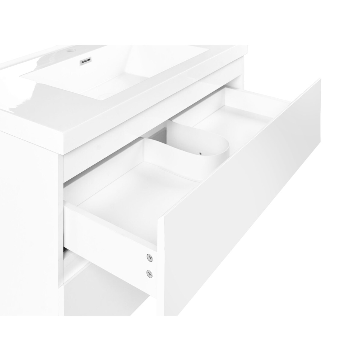 Szafka łazienkowa wisząca z umywalką TOTA 90 cm Biały