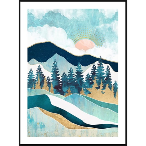 Poster Story, Plakat, Obraz - Abstrakcyjny Las w Górach No1, wymiary 30 x 42 cm