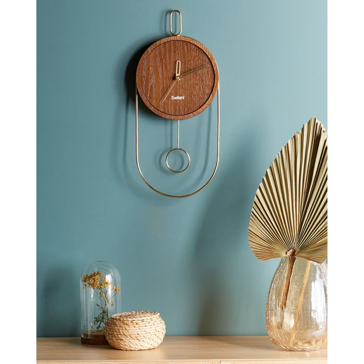 Zegar ścienny SIERRE MDF Ciemne drewno