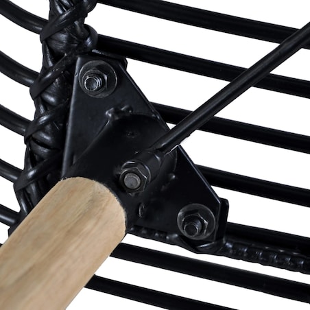 vidaXL Krzesła stołowe, 2 szt., czarne, naturalny rattan