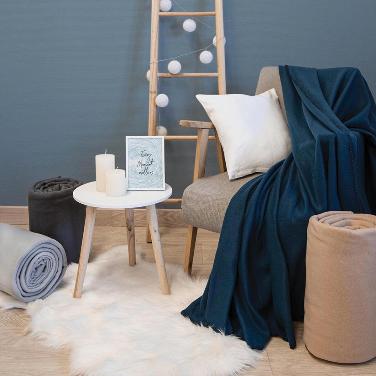 Koc polarowy 150x200 Lukka kolor butelkowa zieleń