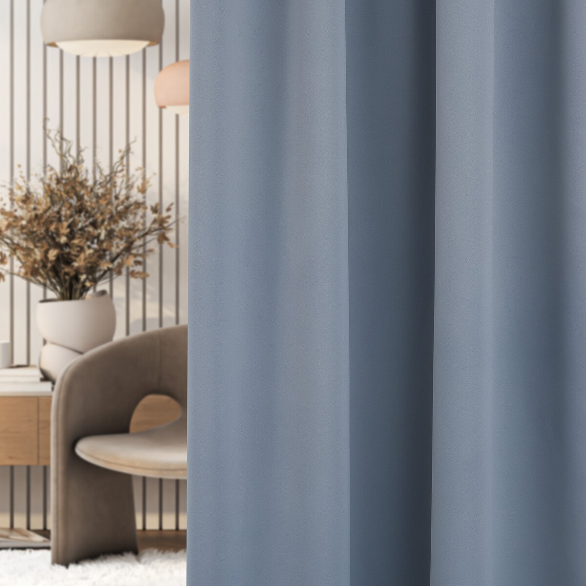 Zasłona zaciemniająca na taśmie marszczącej gołębi szary 140 x 280 cm 1 szt. 140x280 szary