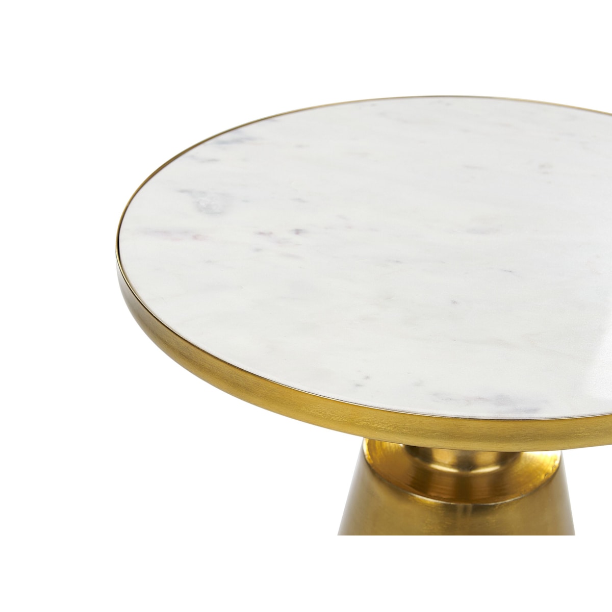 Stolik pomocniczy metalowy złoto-biały ANDRES