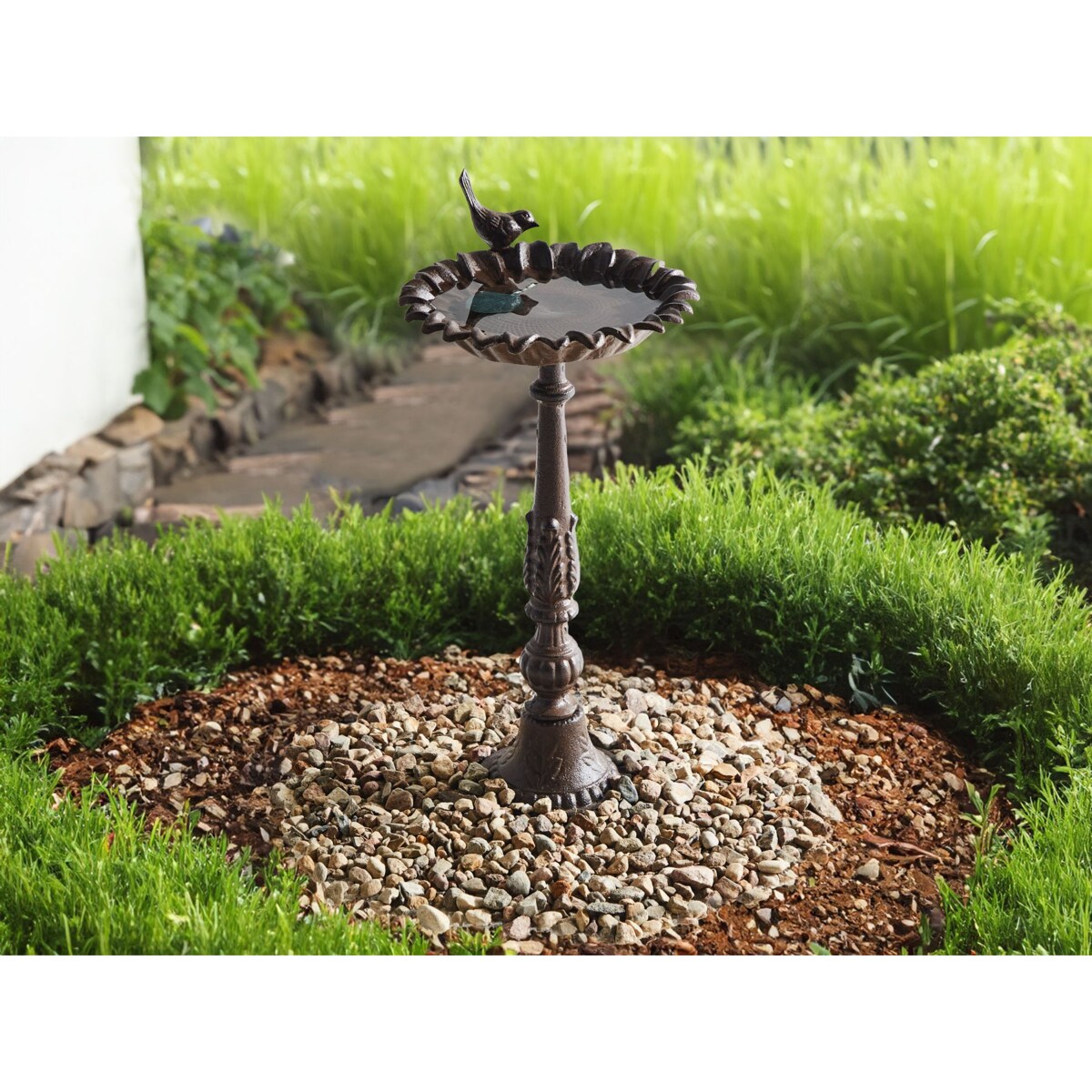 Ogrodowe poidełko dla ptaków brązowe BLACKBIRD