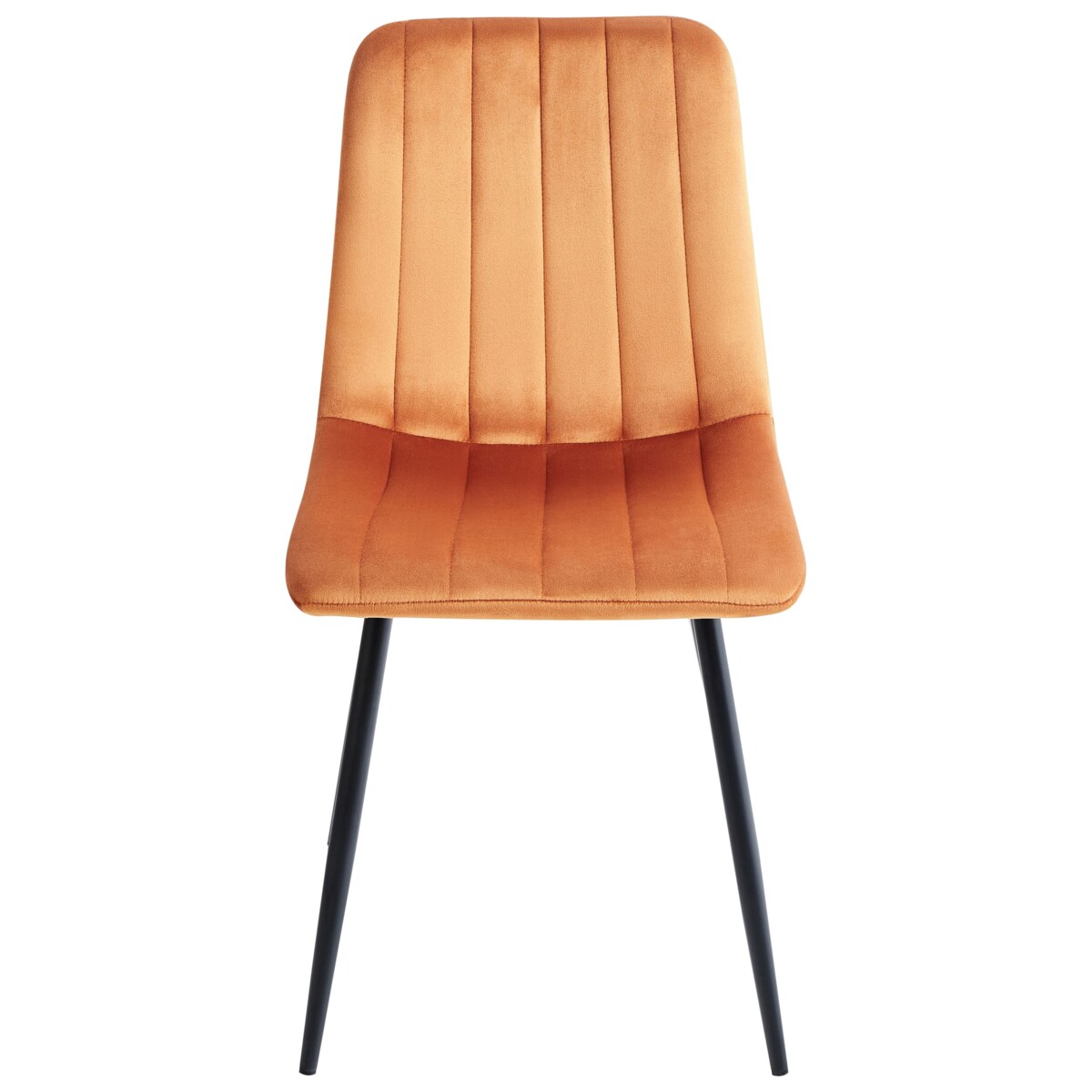 Zestaw 4 krzeseł do jadalni KALISPELL Welur Pomarańczowy