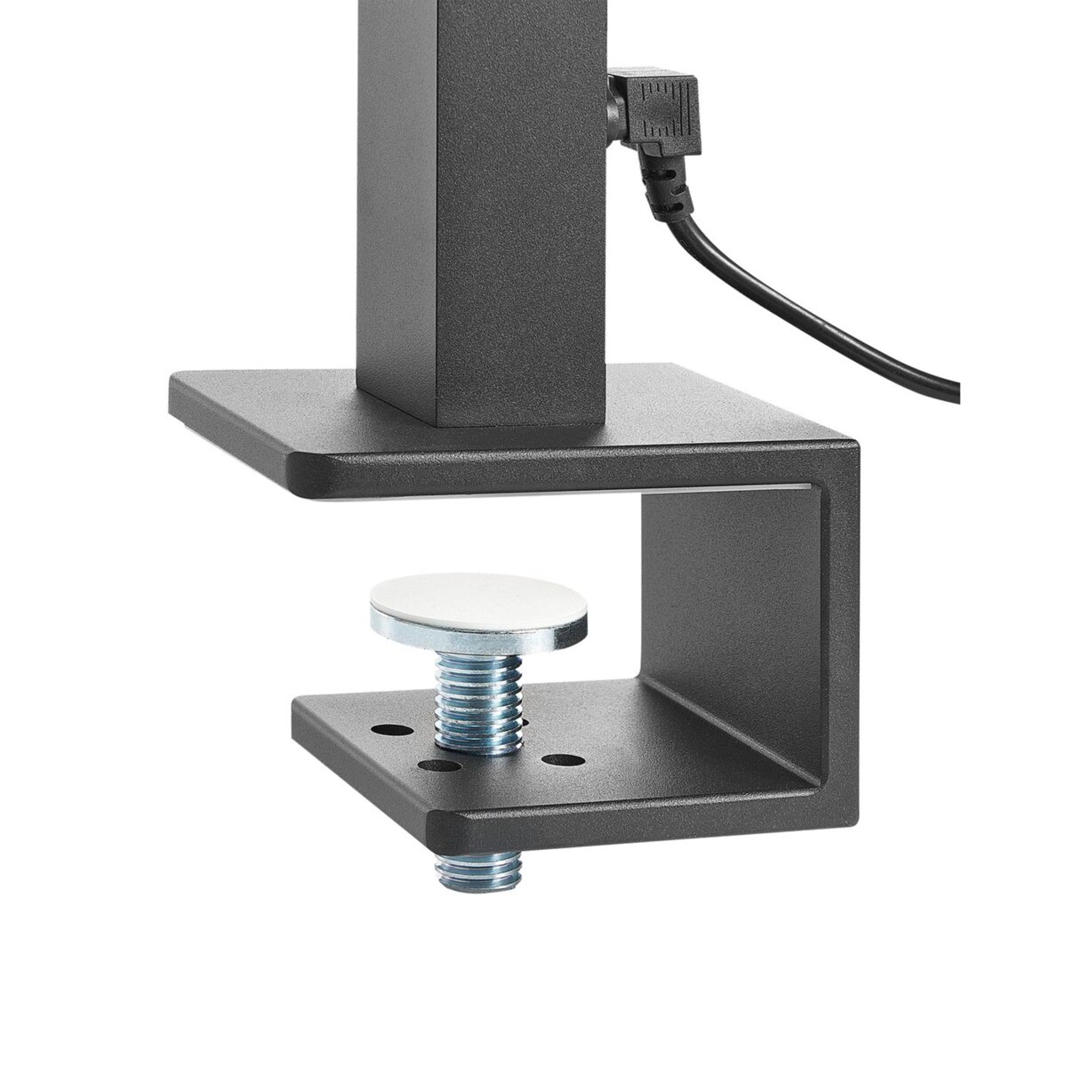 Lampa biurkowa zaciskowa LED metalowa czarna VOLANS