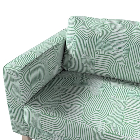 Pokrowiec na sofę Karlstad rozkładaną, miętowe łuki na kremowym tle, 224 x 89 x 64 cm, Cosy Home