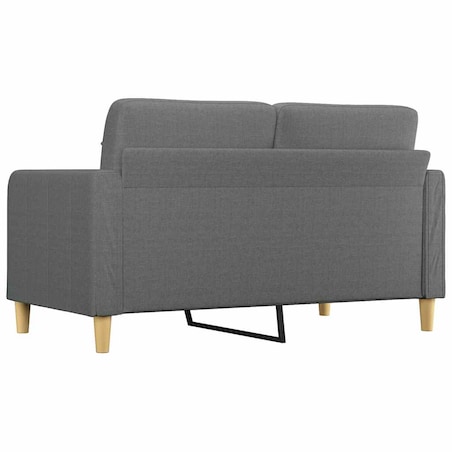 vidaXL Sofa 2-osobowa, ciemnoszara, 140 cm, tapicerowana tkaniną