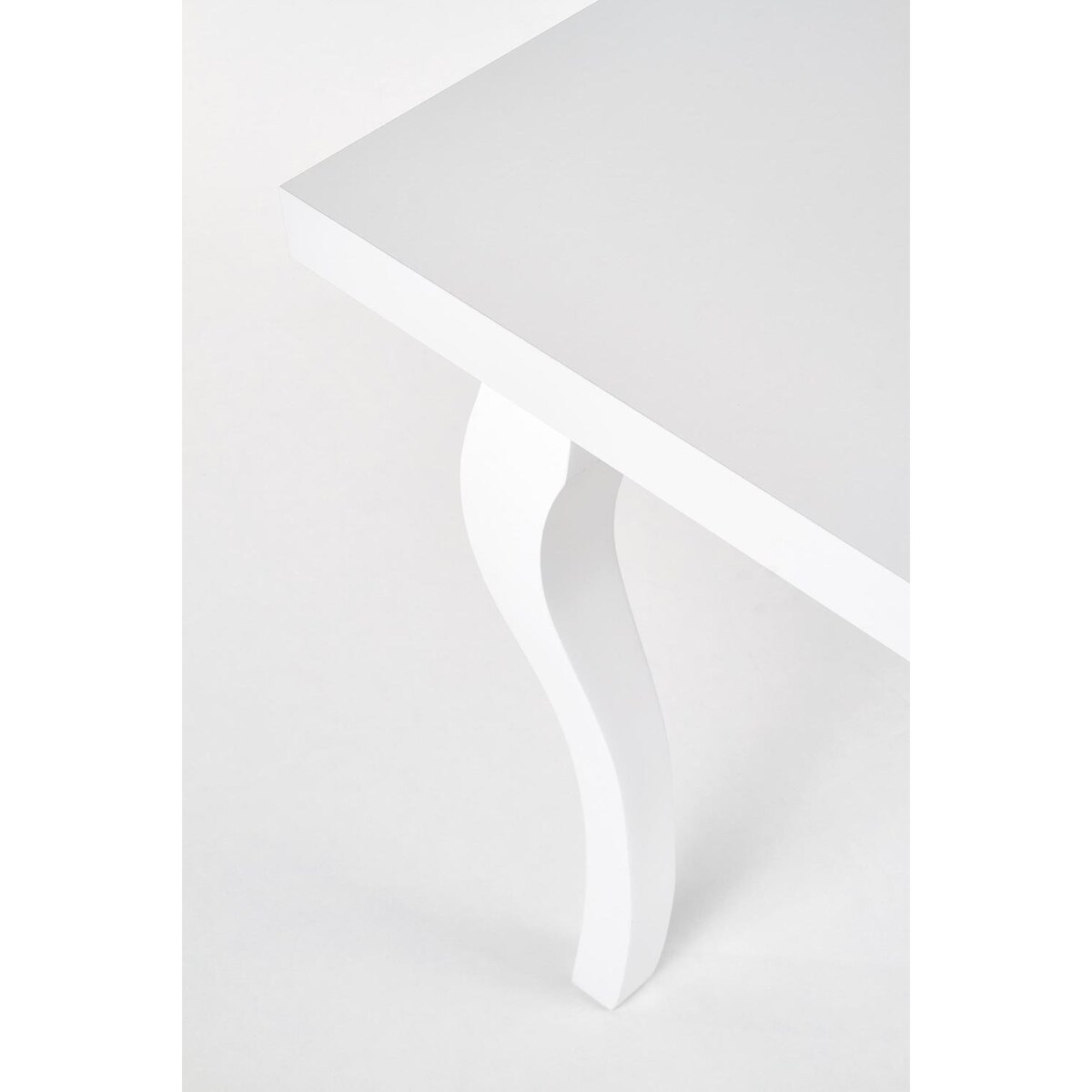 STÓŁ ROZKŁADANY 160-240 cm biały BUKOWE NOGI obrzeza ABS