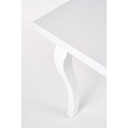 STÓŁ ROZKŁADANY 160-240 cm biały BUKOWE NOGI obrzeza ABS