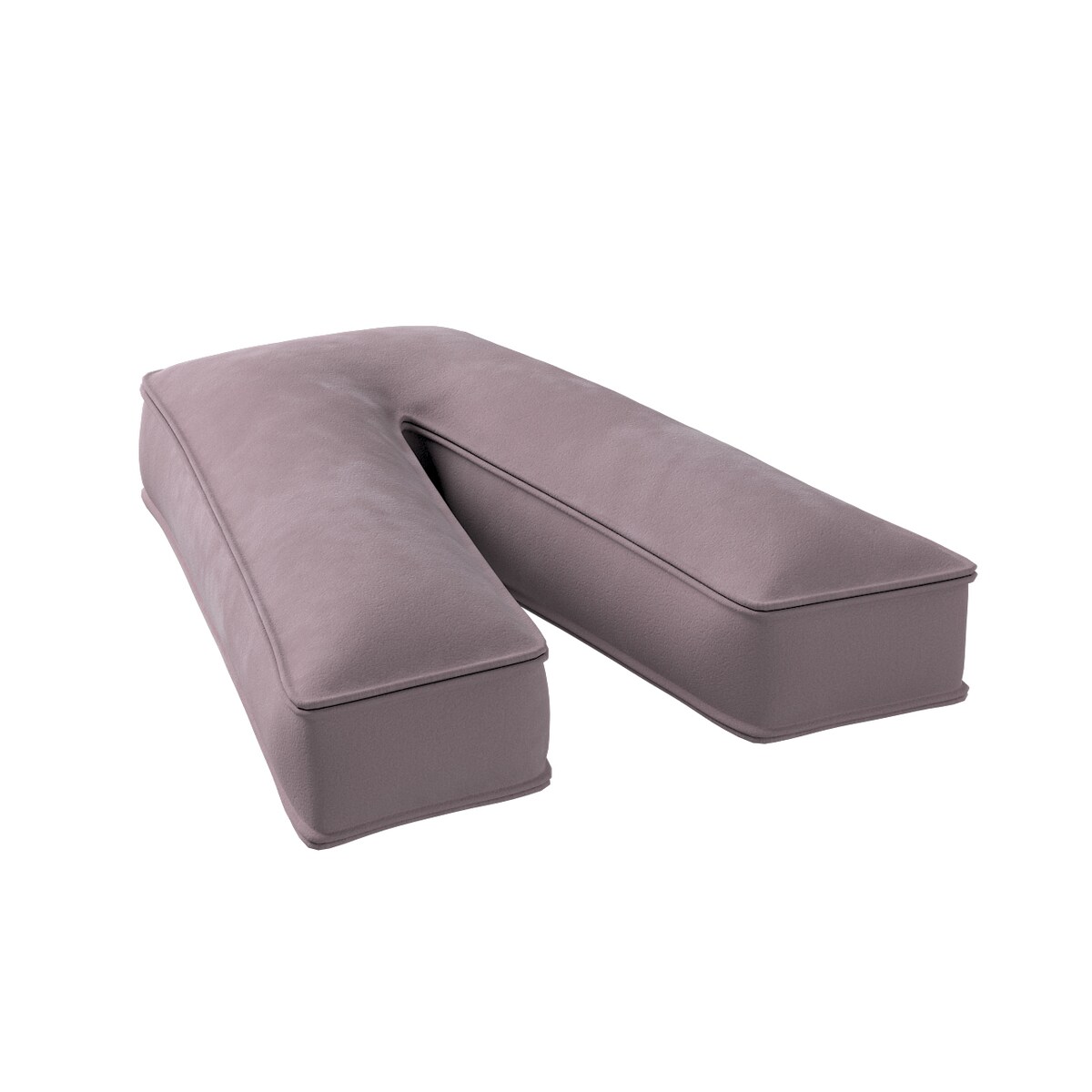 Poduszka literka V, zgaszony róż, 35x40cm, Posh Velvet