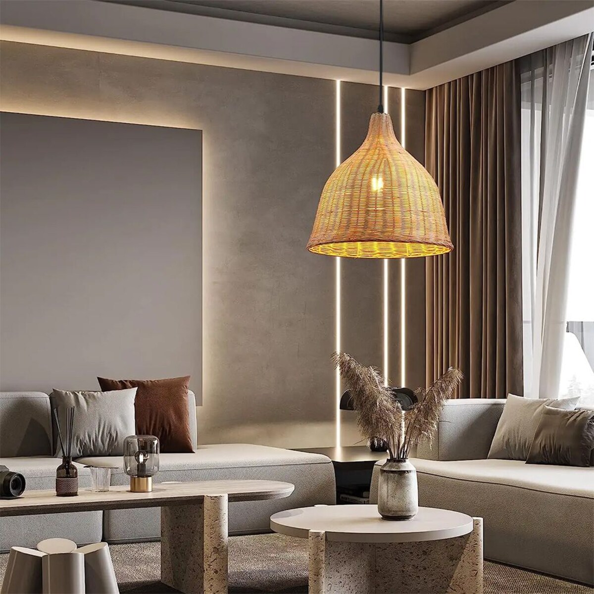 Lampa wisząca pleciona Boho Natural APP1647-1CP