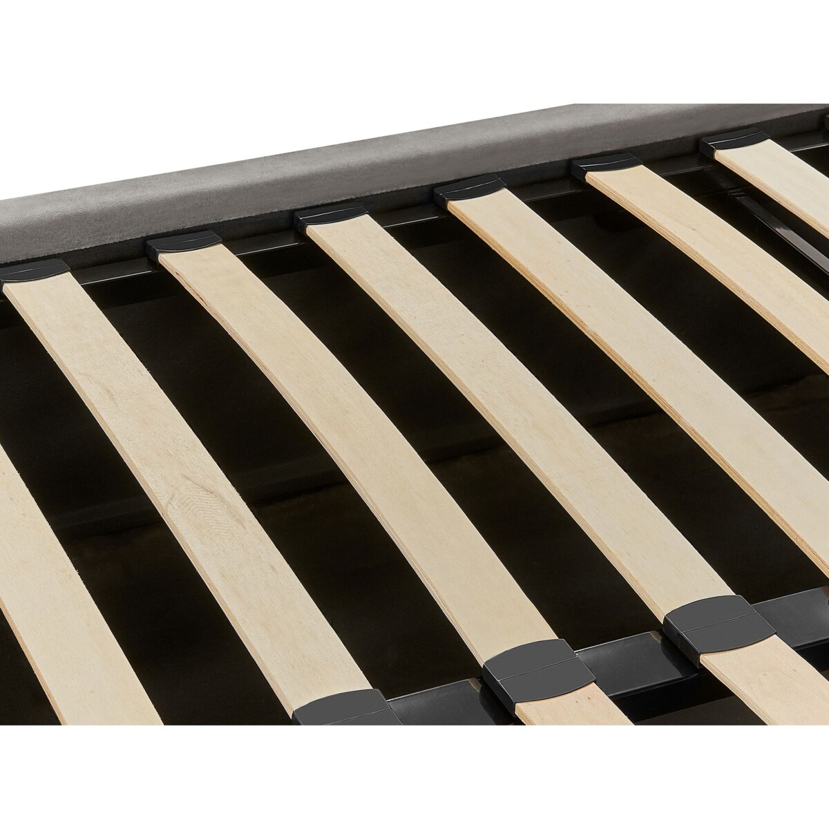 Łóżko z pojemnikiem welurowe 140 x 200 cm szare VION