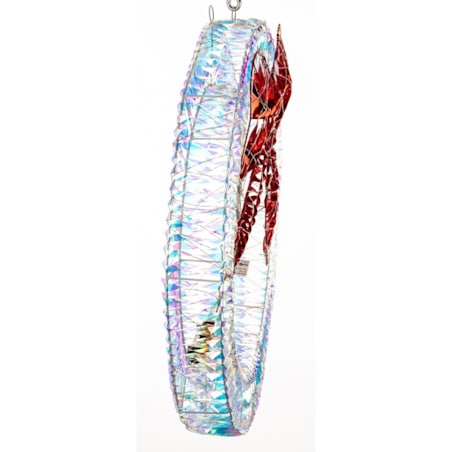 Wieniec ozdobny LED 72x70x13 cm LIKLI-2 biały z czerwoną kokardą