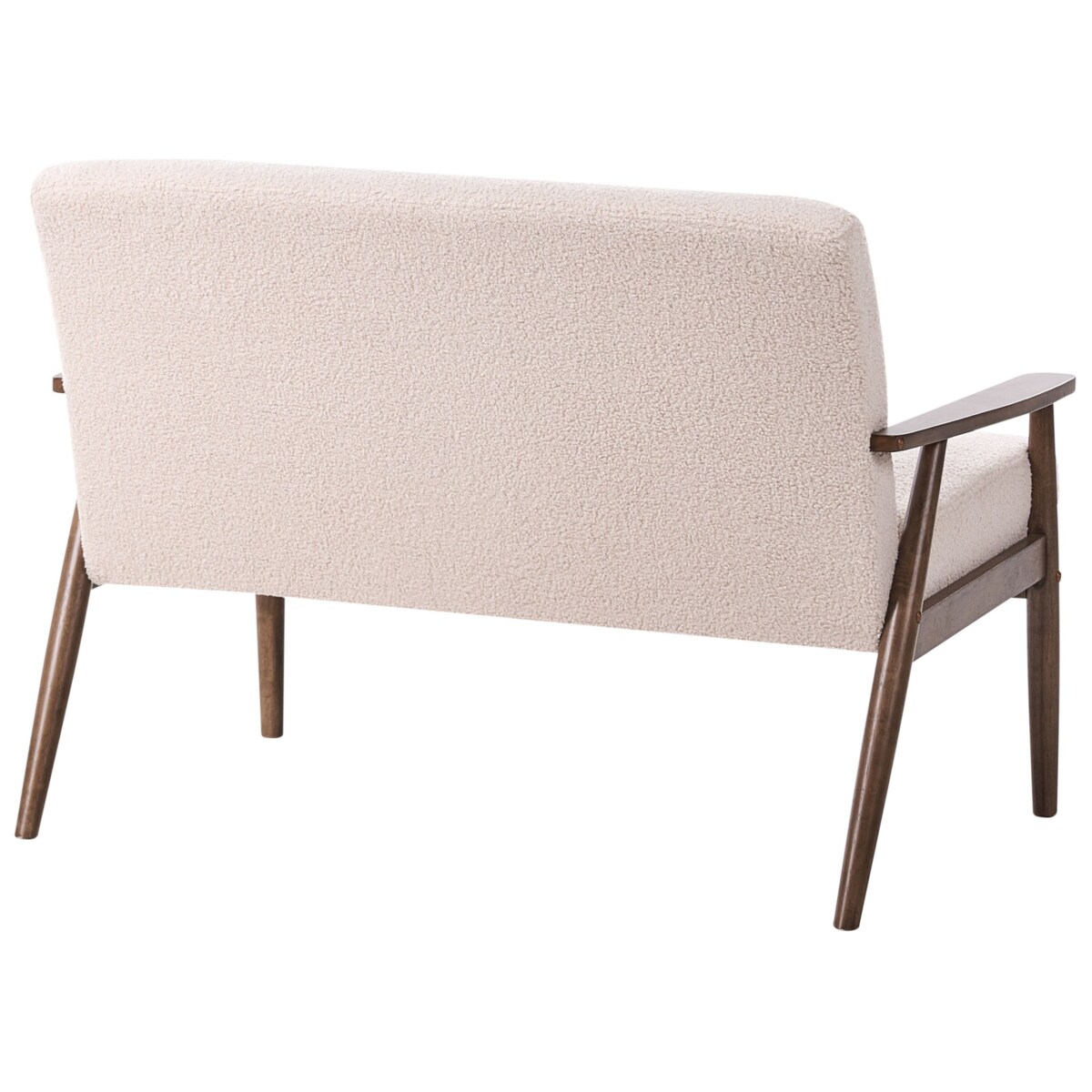 Sofa dla 2 osób ESRUM Boucle Ciemny brąz/ beżowy