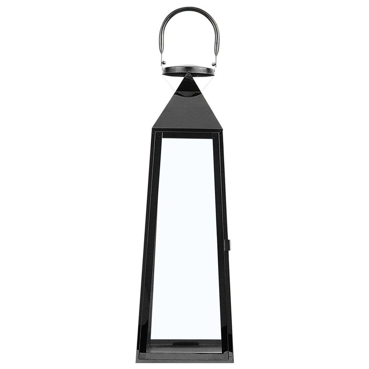 Lampion stalowy 42 cm czarny CRETE