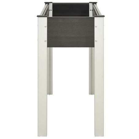 vidaXL Podwyższona donica ogrodowa, szara, 120 x 40 x 75 cm, WPC