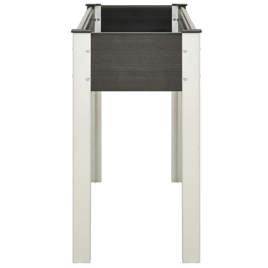 vidaXL Podwyższona donica ogrodowa, szara, 120 x 40 x 75 cm, WPC