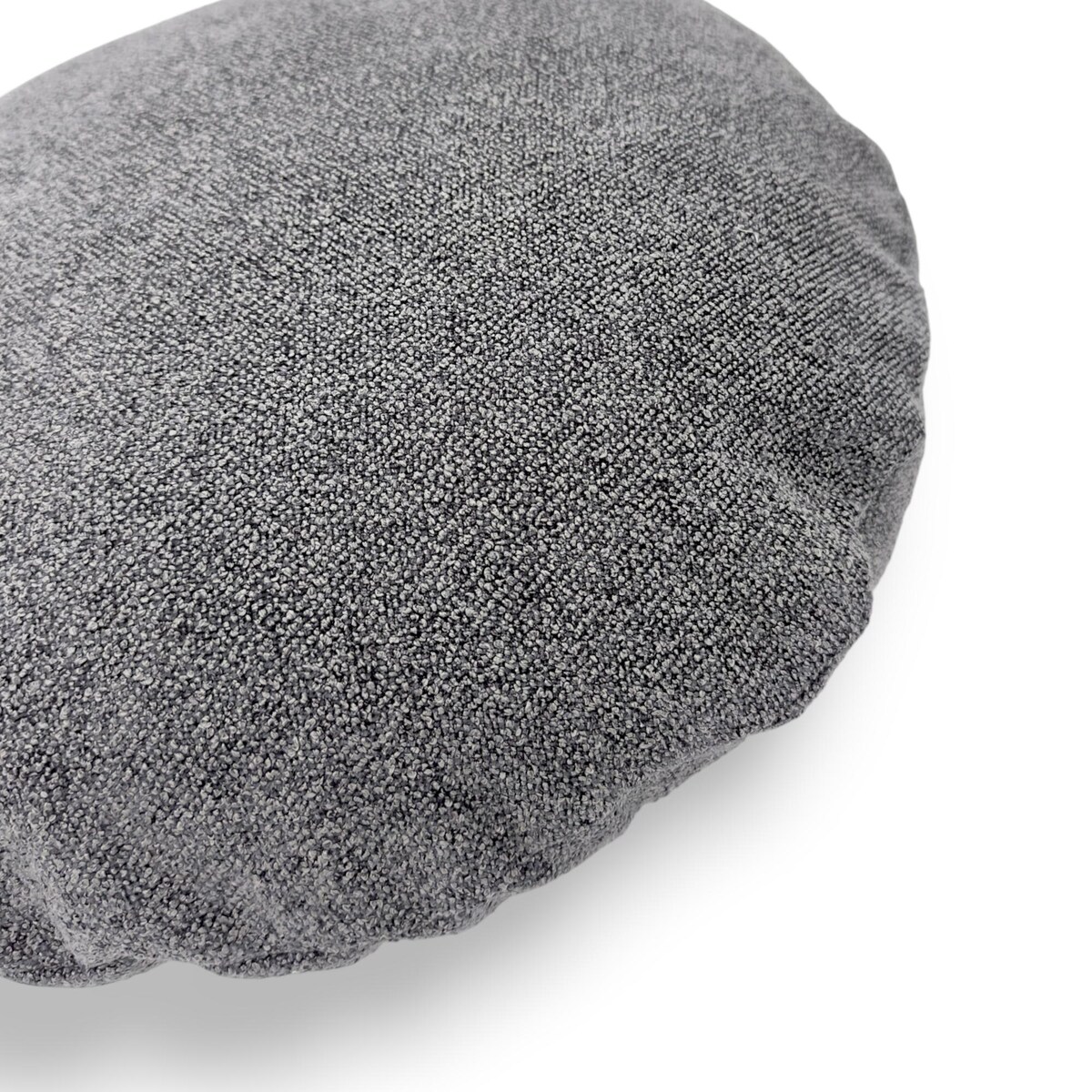 Okrągła ciemnoszara poduszka dekoracyjna 45 cm Ronda