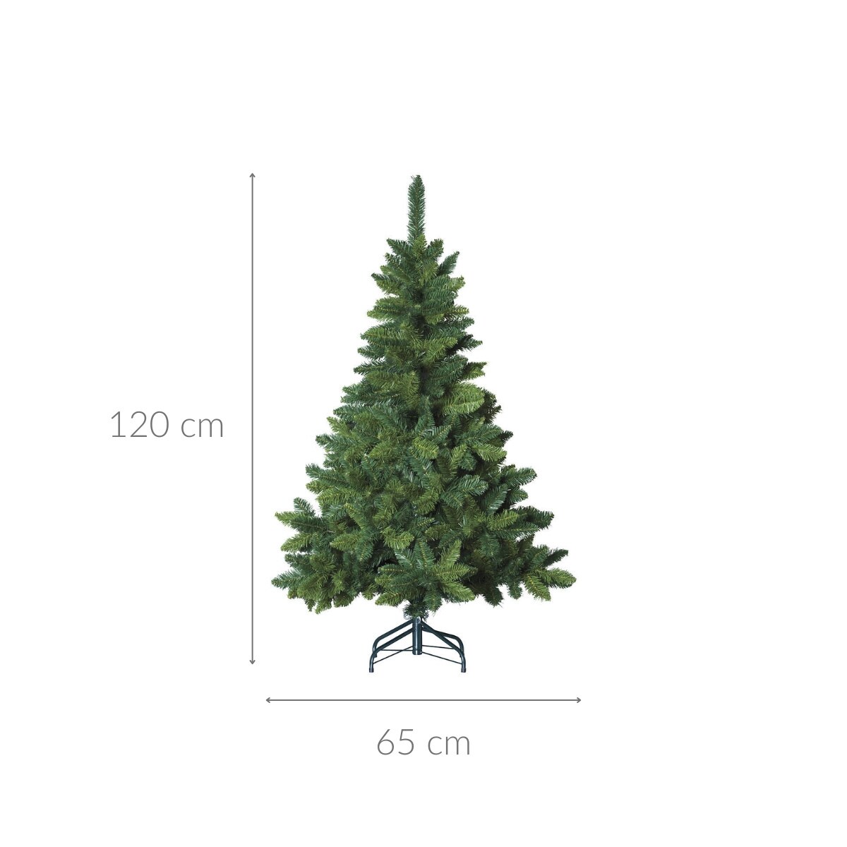 Choinka sztuczna gęsta ze stojakiem, zielona, 120 cm, tworzywo sztuczne