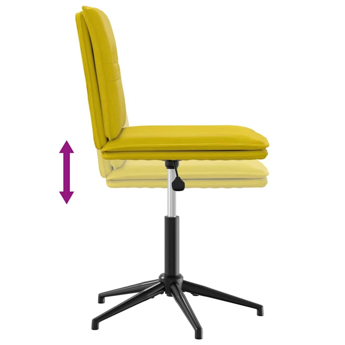 vidaXL Krzesła stołowe, 4 szt., żółte, aksamitne