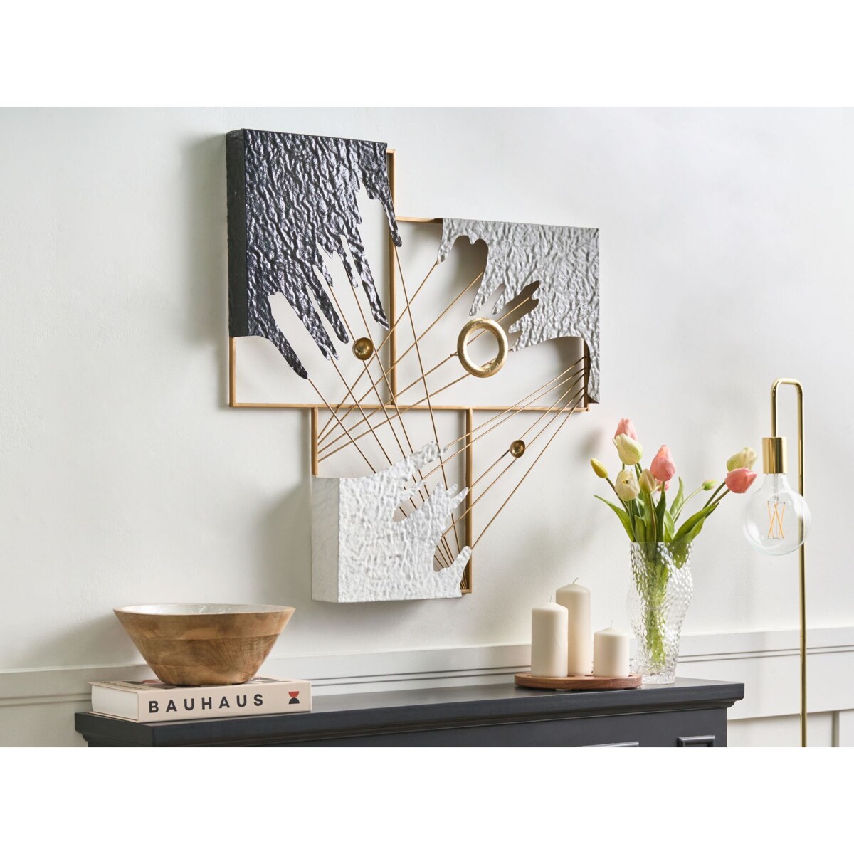 Dekoracja ścienna BALBRIGGAN Metal 70 cm Kolorowy