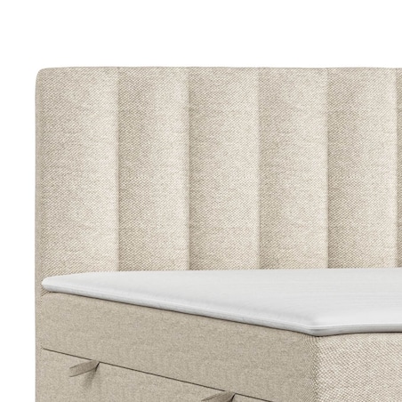 Łóżko tapicerowane AMARO 160x200 z pojemnikiem, Jasny Beż, tkanina Megan 353