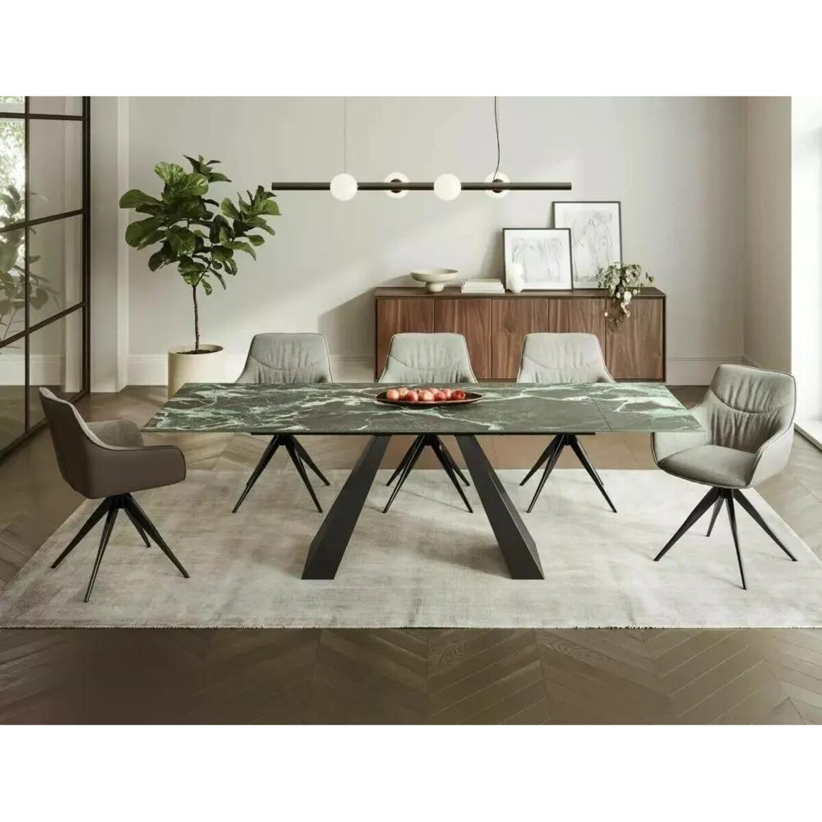 Stół rozkładany SALVADORE CERAMIC 160(240)x90 morski verde alpi