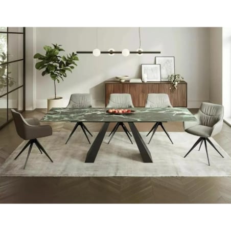 Stół rozkładany SALVADORE CERAMIC 160(240)x90 morski verde alpi