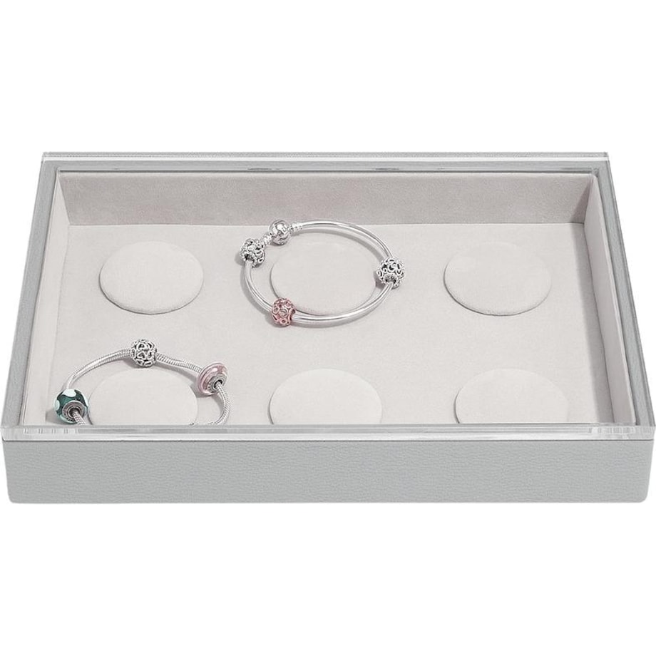 Szkatułka na bransoletki charms Stackers classic kamienna szarość z pokrywką