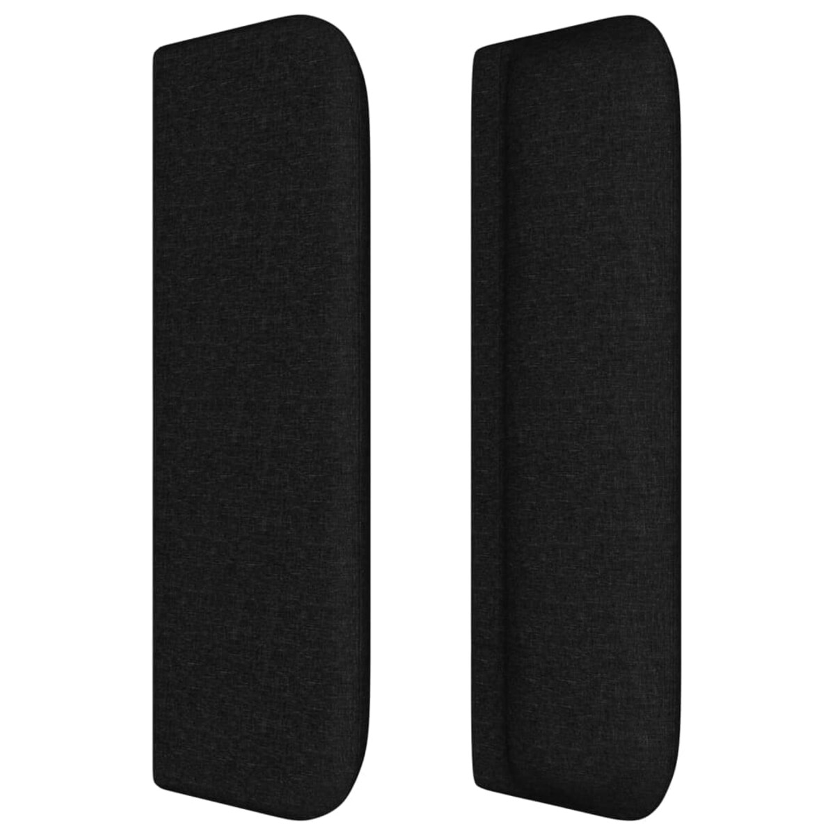 vidaXL Zagłówek uszak, czarny, 93x16x78/88 cm, tkanina