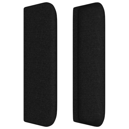 vidaXL Zagłówek uszak, czarny, 93x16x78/88 cm, tkanina