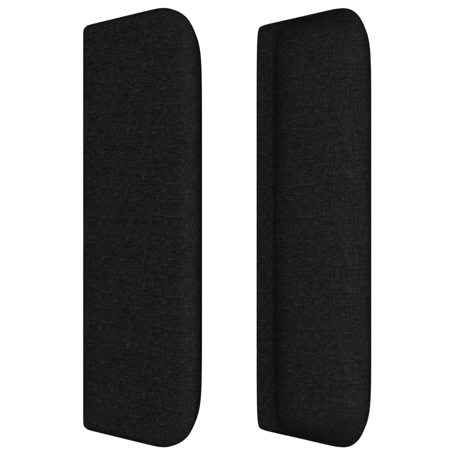 vidaXL Zagłówek uszak, czarny, 93x16x78/88 cm, tkanina