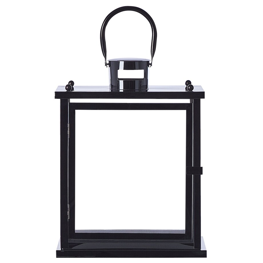 Lampion stalowy 29 cm czarny TENERIFE