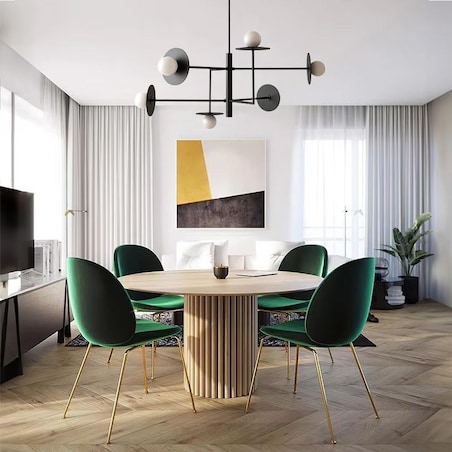 Lampa sufitowa wisząca czarna APP1668-6CP