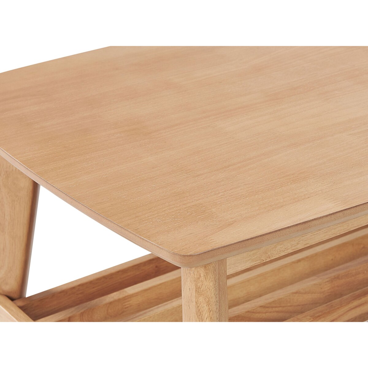 Stolik kawowy z półką jasne drewno TULARE