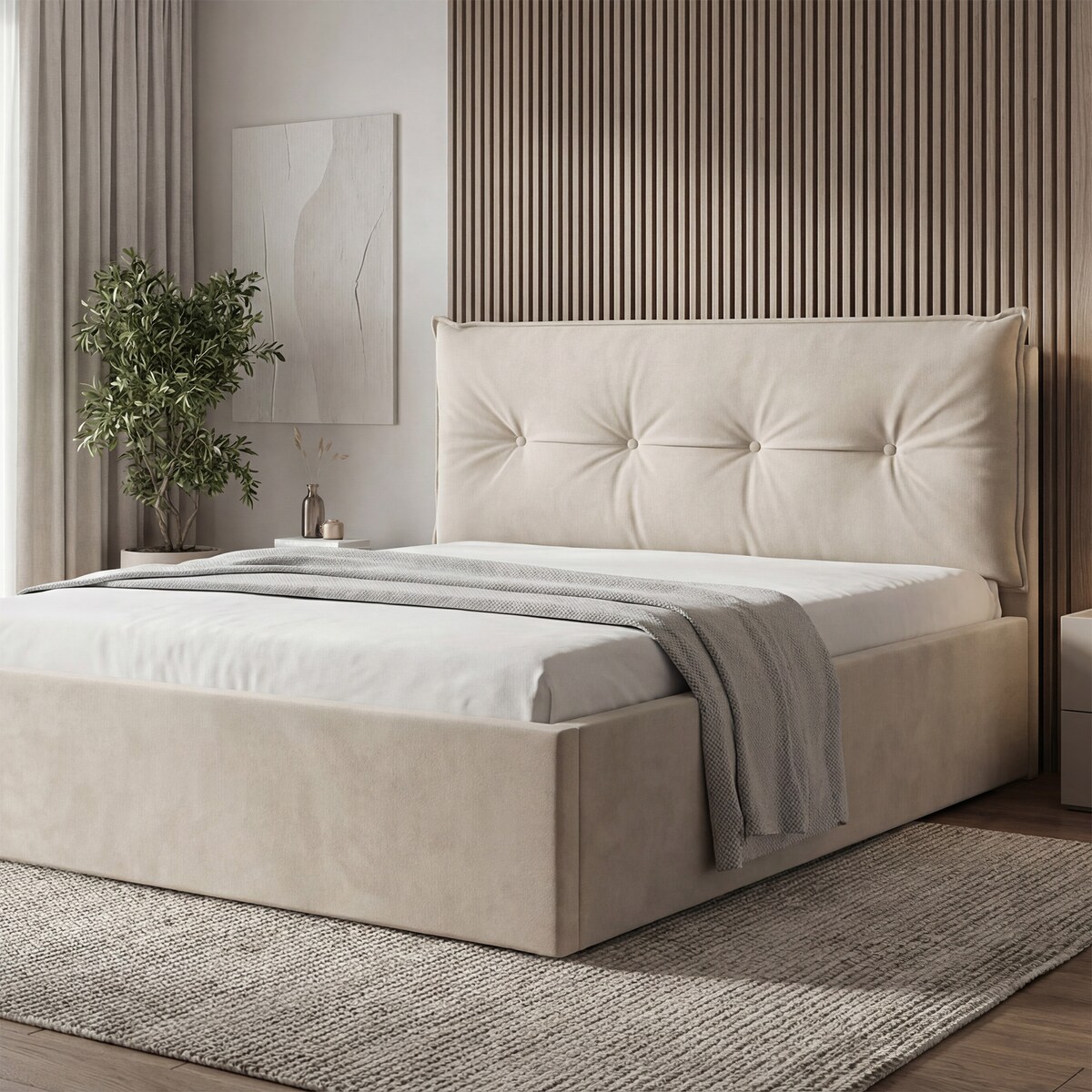 Łóżko Tapicerowane Regal 120X200 Stelaż Pojemnik Na Pościel Wind 05