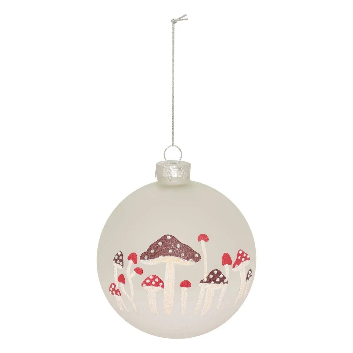 Komplet 12 szklanych bombek Grzybki Ø10 cm